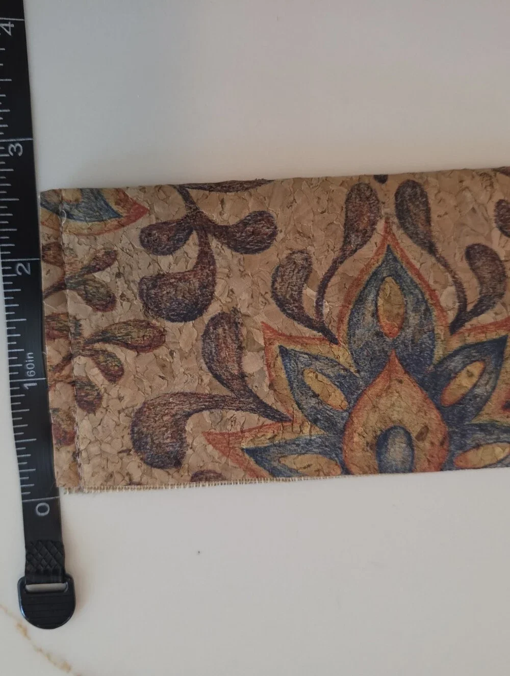 Cork Floral Print Women's Wallet - Natural Brown